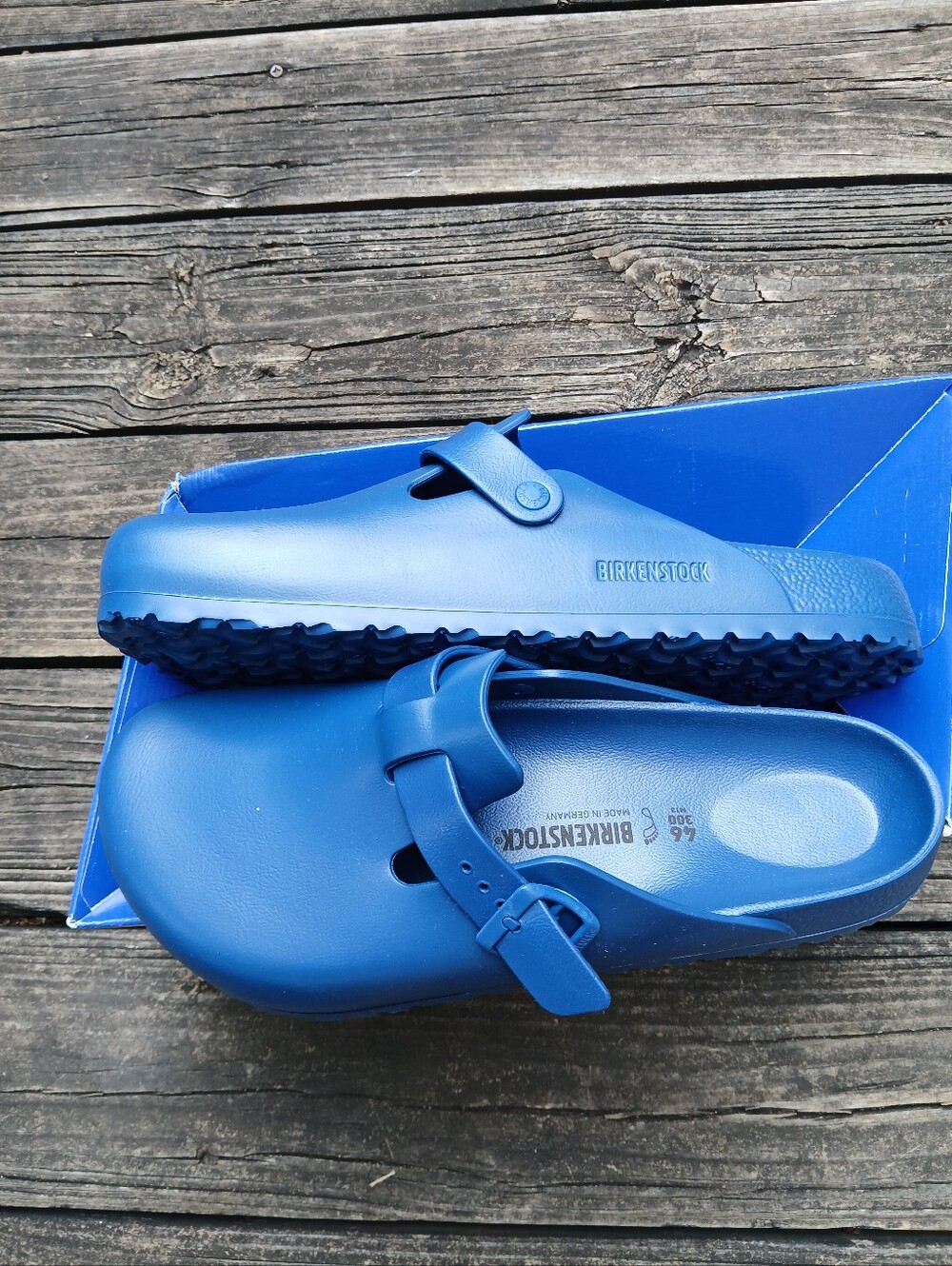 Birkenstock Men's Royal Blue EVA Clogs with Adjustable Strap